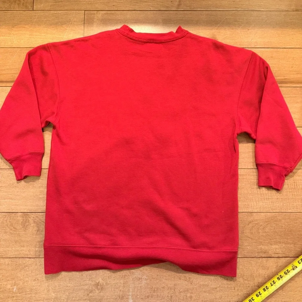 Exchange Unlimited Sweatshirt Mens M Red Vintage Crest Embroidered Crewneck